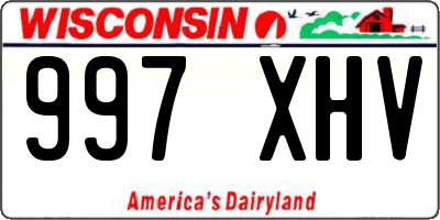 WI license plate 997XHV