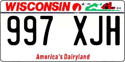 WI license plate 997XJH