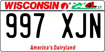 WI license plate 997XJN