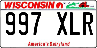 WI license plate 997XLR