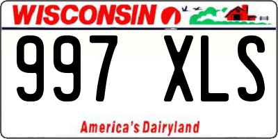 WI license plate 997XLS