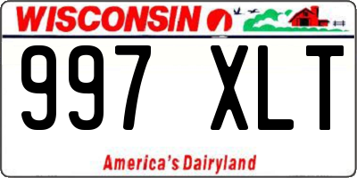 WI license plate 997XLT