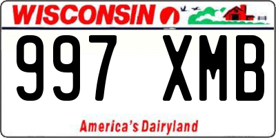 WI license plate 997XMB
