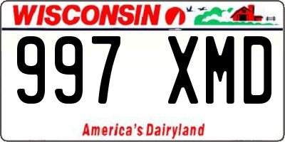 WI license plate 997XMD