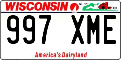 WI license plate 997XME