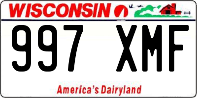 WI license plate 997XMF