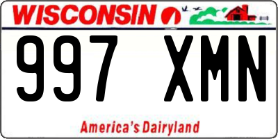 WI license plate 997XMN