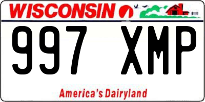 WI license plate 997XMP