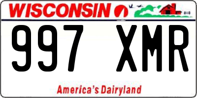 WI license plate 997XMR