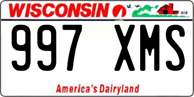 WI license plate 997XMS