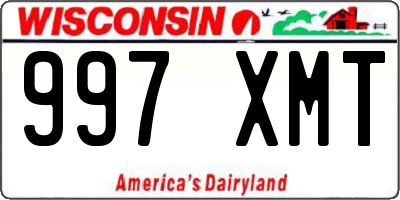 WI license plate 997XMT