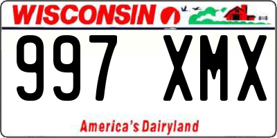 WI license plate 997XMX