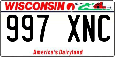 WI license plate 997XNC