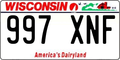 WI license plate 997XNF