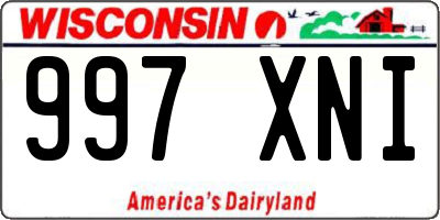 WI license plate 997XNI