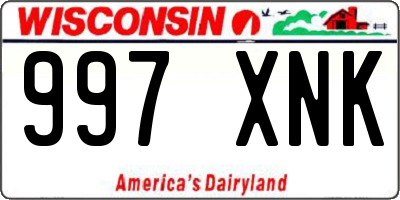 WI license plate 997XNK