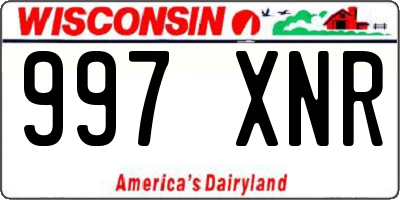 WI license plate 997XNR