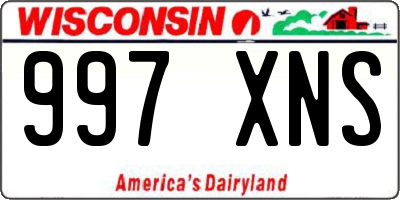 WI license plate 997XNS