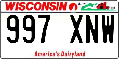 WI license plate 997XNW