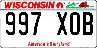 WI license plate 997XOB