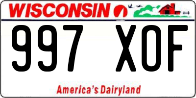 WI license plate 997XOF
