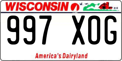 WI license plate 997XOG