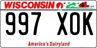 WI license plate 997XOK