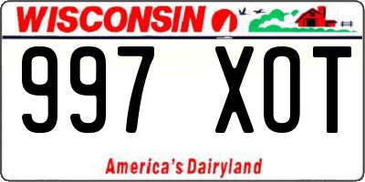 WI license plate 997XOT