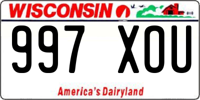 WI license plate 997XOU