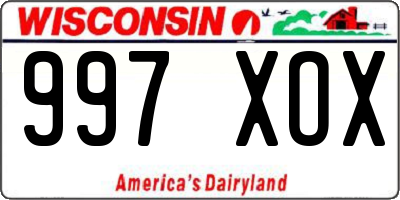 WI license plate 997XOX