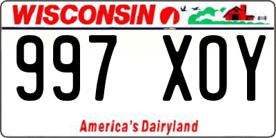 WI license plate 997XOY