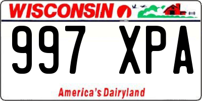 WI license plate 997XPA