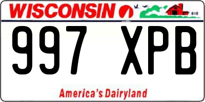 WI license plate 997XPB