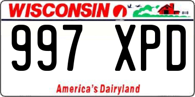 WI license plate 997XPD
