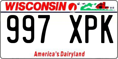 WI license plate 997XPK