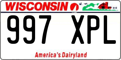 WI license plate 997XPL