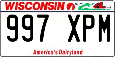 WI license plate 997XPM