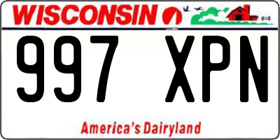 WI license plate 997XPN