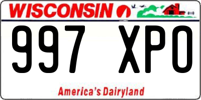 WI license plate 997XPO