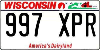 WI license plate 997XPR