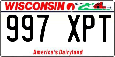 WI license plate 997XPT
