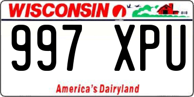 WI license plate 997XPU