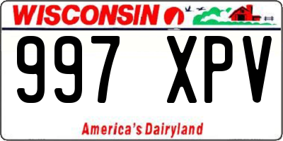 WI license plate 997XPV