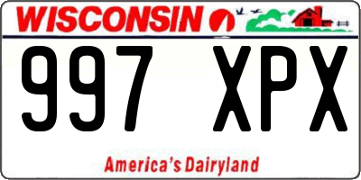 WI license plate 997XPX
