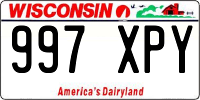 WI license plate 997XPY