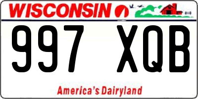 WI license plate 997XQB