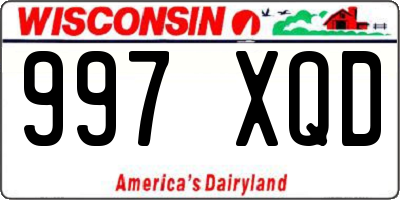 WI license plate 997XQD