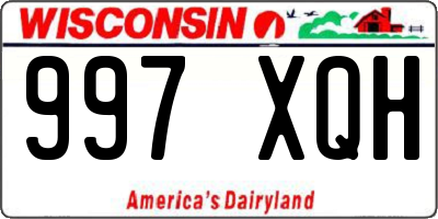 WI license plate 997XQH