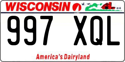 WI license plate 997XQL