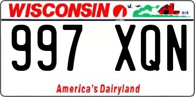 WI license plate 997XQN